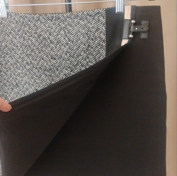 Black House White Market Tweed Wool Pencil Wrap Skirt SZ 8 - Picture 9 of 9